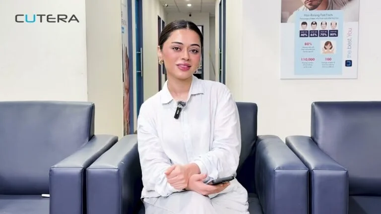 Saba on how INFINI smoothed her acne scars and textured skin.
